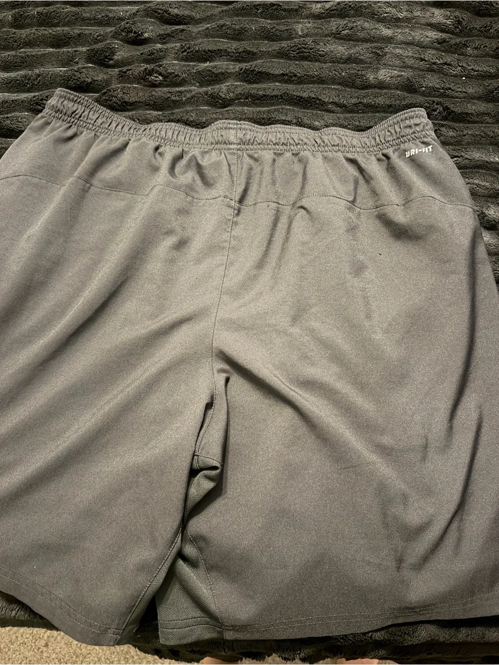 Nike Men’s Black Athletic Shorts with White Accents